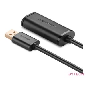 UGREEN US121 USB 2.0 hosszabbító kábel, aktív, 10 m (fekete)