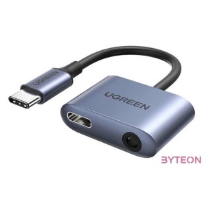 UGREEN CM231 Audioadapter USB-C - mini jack 3.5mm (szürke)