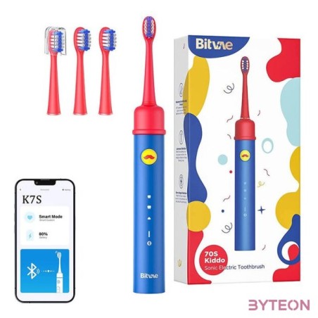 Sonic toothbrush with app for kids, tips set  Bitvae BVK7S (blue)