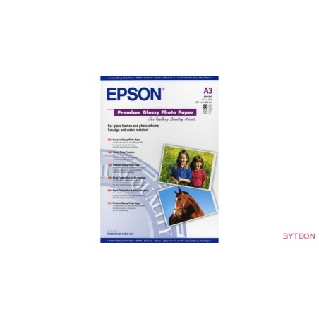Epson Glossy Photo Paper (A3, 255g, 20db)