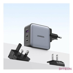 Ugreen Nexode Fali töltő, 2x USB-C  USB, 65W