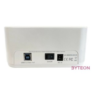 HDD dokkoló 2,5-3,5SATA,USB 3.2 LC Power LC-DOCK-U3-VI
