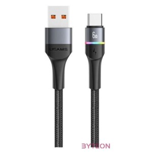 USB töltőkábel A-C 1,2m Usams fekete SJ536USB01
