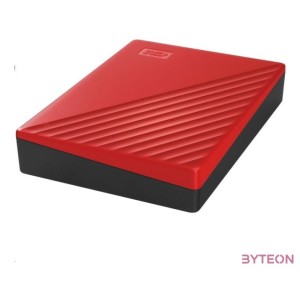 2,5 USB HDD 4TB WD My Passport USB 3.2 piros WDBPKJ0040BRD