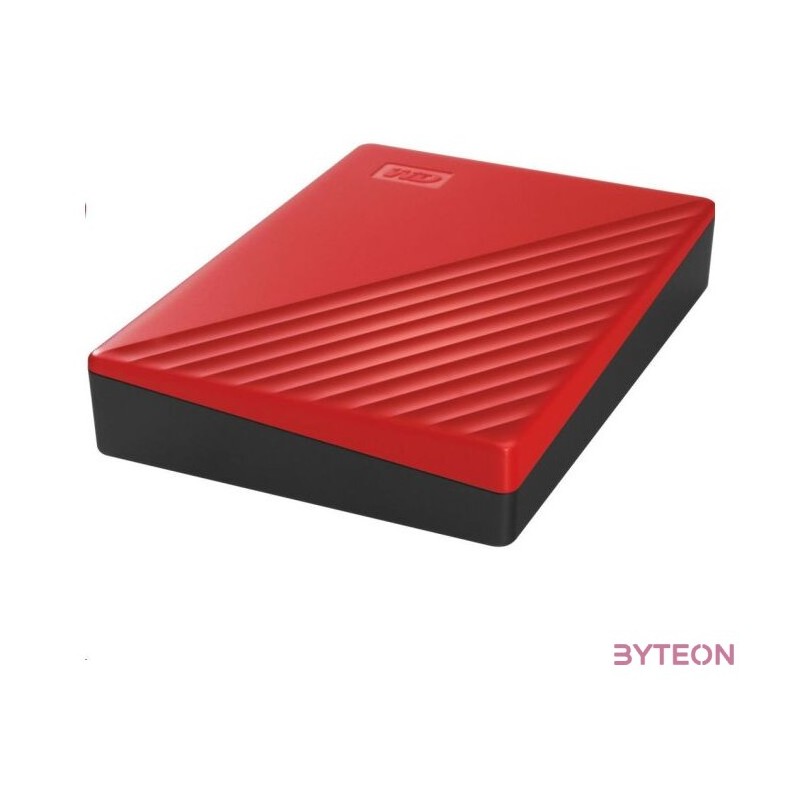 2,5 USB HDD 4TB WD My Passport USB 3.2 piros WDBPKJ0040BRD