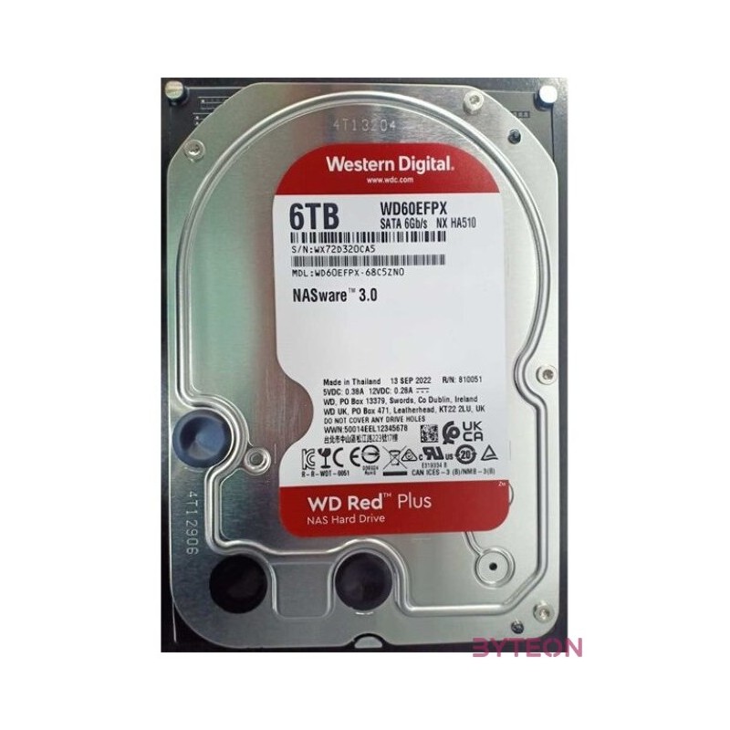 3,5 HDD 6TB WD SATA3 256MB WD60EFPX