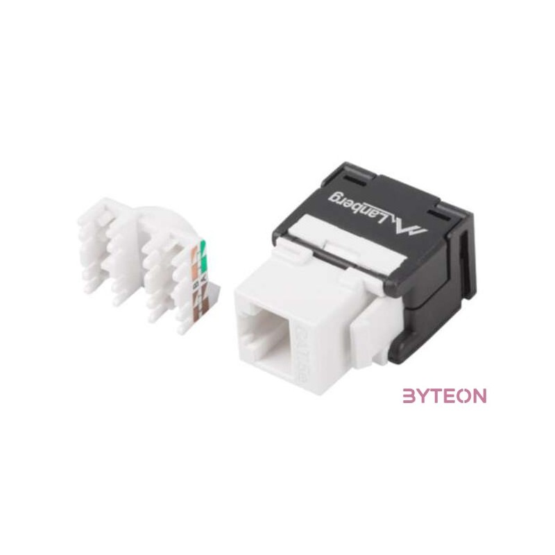 Lanberg KSU5-2000 Cat5e UTP 180-os szerszám nélkül szerelhető árnyékolatlan RJ45 Keystone jack