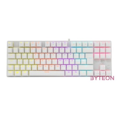 White Shark COMMANDOS GK-2106W,BL-HU fehér mechanikus magyar (blue switch) gamer billentyűzet