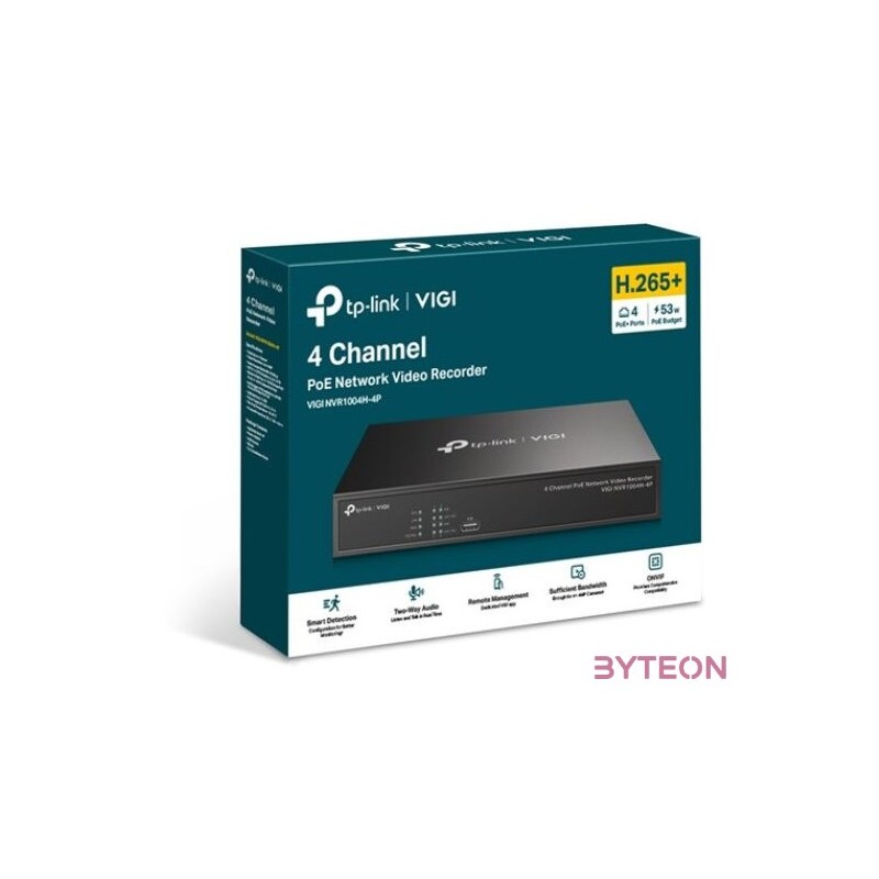 TP-LINK VIGI NVR1004H-4P video felvevő