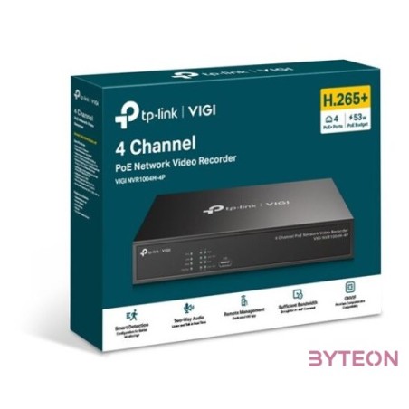 TP-LINK VIGI NVR1004H-4P video felvevő