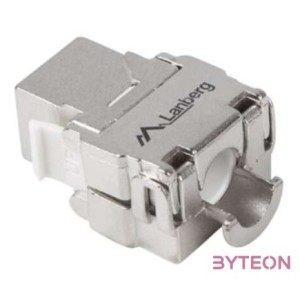 Lanberg KSF5-2000 Cat5e FTP 180-os szerszám nélkül szerelhető árnyékolt RJ45 Keystone jack