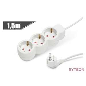 Delight 20201 3-as elosztósor 1,5m vezetékkel