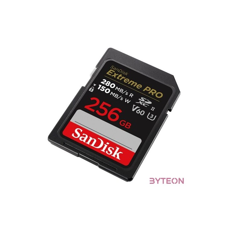 Sandisk 256GB SD Extreme Pro (SDXC Class 10 UHS-II U3) memória kártya