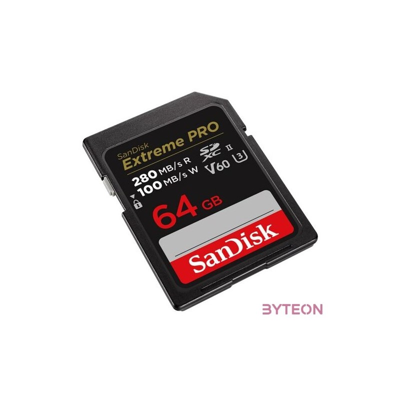 Sandisk 64GB SD Extreme Pro (SDXC Class 10 UHS-II U3) memória kártya