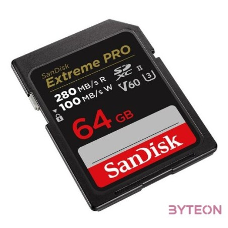 Sandisk 64GB SD Extreme Pro (SDXC Class 10 UHS-II U3) memória kártya