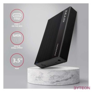 Axagon EE35-GTR USB-C 3.2 Gen 1 SATA 6G 3,5 fekete HDD,SSD ház