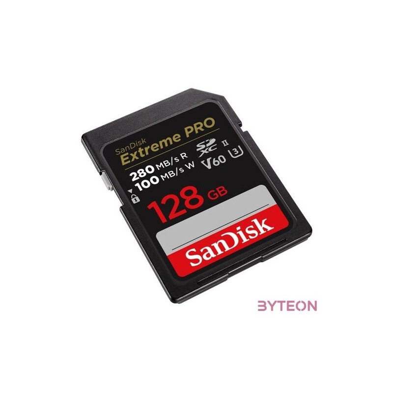 Sandisk 128GB SD Extreme Pro (SDXC Class 10 UHS-II U3) memória kártya