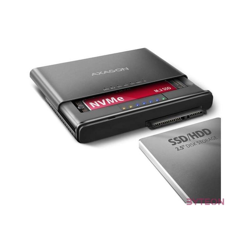 Axagon ADSA-CC USB-C 10Gbps NVMe M.2,SATA 2,5,3,5 HDD,SSD másoló