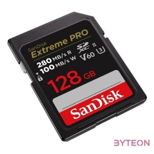 Sandisk 128GB SD Extreme Pro (SDXC Class 10 UHS-II U3) memória kártya
