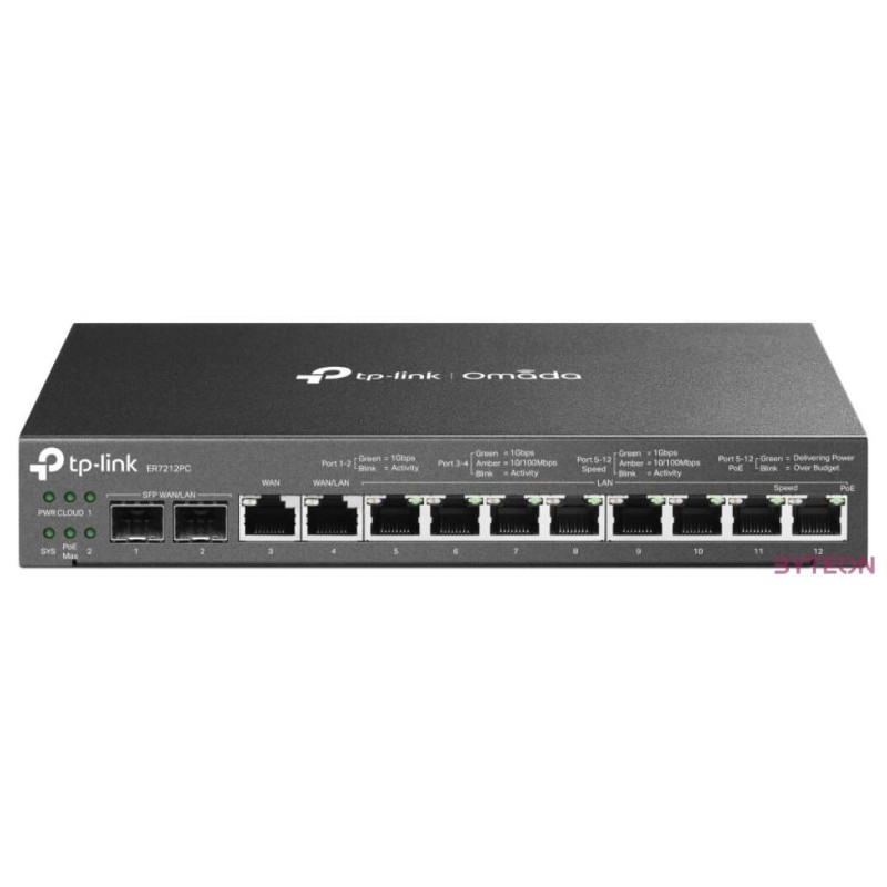 TP-Link ER7212PC 8xGbE LAN, 1xGbE LAN,WAN, 1xGbE WAN, 2xSFP WAN,LAN port 3-in-1 Omada VPN Router