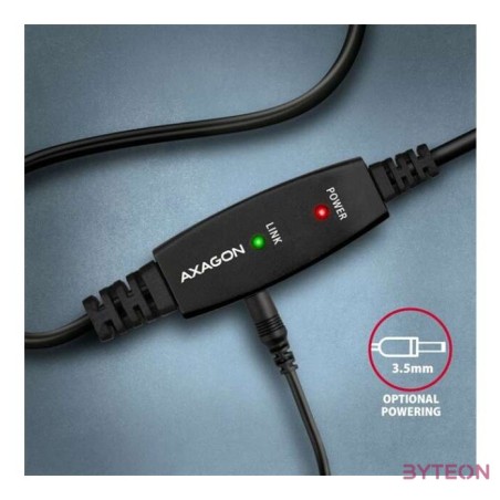 Axagon ADR-220B 20m USB 2.0 A apa - USB B apa aktív repeater kábel