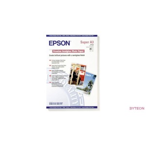 Epson Premium Semigloss Photo Paper (A3+, 251g, 20db)