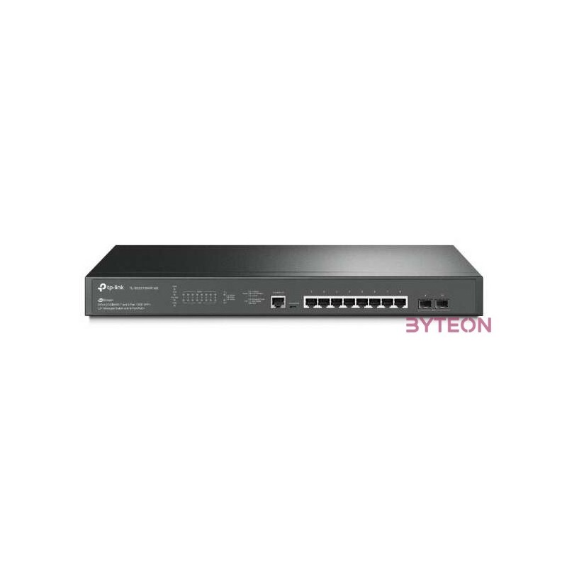 TP-Link TL-SG3210XHP-M2 JetStream 8x 2.5GbE PoE Multi-Gig LAN, 2x10GbE SFP L2 menedzselhető PoE switch