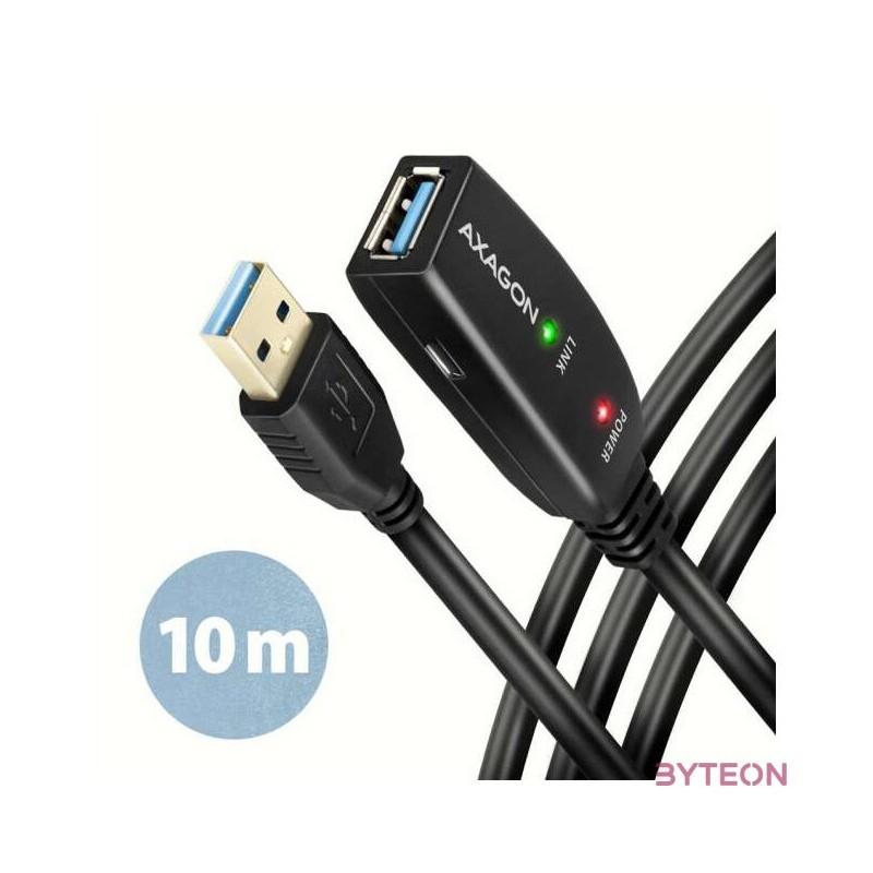 Axagon ADR-310 10m USB 3.2 Gen 1 A apa - anya aktív repeater kábel
