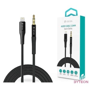 Devia ST365676 1m 3,5mm jack - Lightning fekete audio kábel