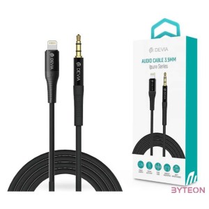 Devia ST365676 1m 3,5mm jack - Lightning fekete audio kábel