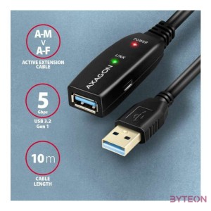 Axagon ADR-310 10m USB 3.2 Gen 1 A apa - anya aktív repeater kábel