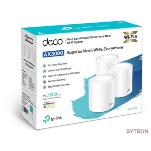 TP-Link DECO X60 AX3000 Whole Home Mesh Wi-Fi 6 802.11ax vezeték nélküli rendszer (3db-os)
