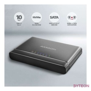 Axagon ADSA-CC USB-C 10Gbps NVMe M.2,SATA 2,5,3,5 HDD,SSD másoló