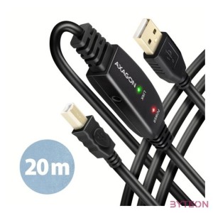 Axagon ADR-220B 20m USB 2.0 A apa - USB B apa aktív repeater kábel