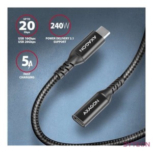 Axagon BUCM32-CF10AB 1m USB C fekete hosszabbító kábel