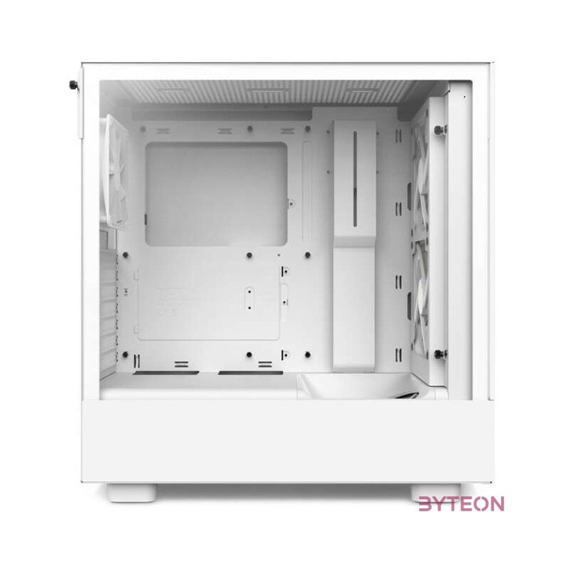 NZXT H5 Flow 2023 RGB Fehér (Táp nélküli) ablakos MATX ház