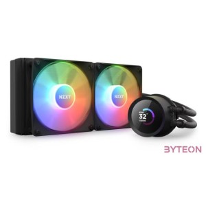NZXT Kraken 240mm  AIO RGB LCD Liquid Cooler fekete hűtő