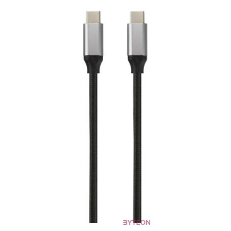 AVAX CB302G STEELY 1,5m 60W Type-C gyorstöltő sodorszálas acélszürke adat- és töltőkábel