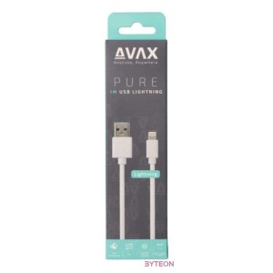 AVAX CB104W PURE 1m 2,1A USB A-Lightning fehér adat- és töltőkábel