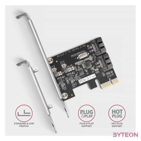 AXAGON PCES-SJ2 2db belső SATAIII portos PCI-Express kártya