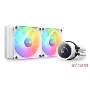 NZXT Kraken 240mm  AIO RGB LCD Liquid Cooler fehér hűtő