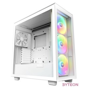 NZXT H7 Elite 2023 Fehér (Táp nélküli) ablakos MATX ház