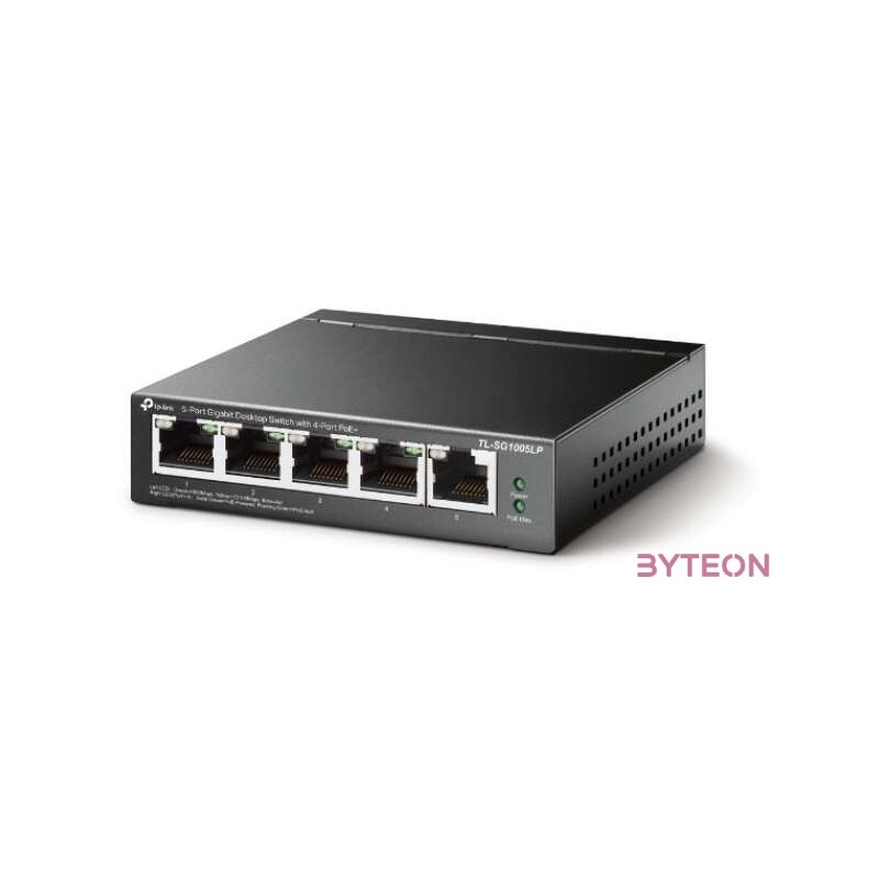 TP-Link TL-SG1005LP 5x10,100,1000Mbps LAN port 4xPoE nem menedzselhető asztali switch
