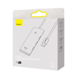 Baseus Lite Series 4 az 1-ben USB - 4x USB 3.0 hub, 2m (fekete)