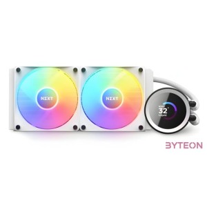 NZXT Kraken 240mm  AIO RGB LCD Liquid Cooler fehér hűtő