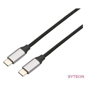 AVAX CB302G STEELY 1,5m 60W Type-C gyorstöltő sodorszálas acélszürke adat- és töltőkábel