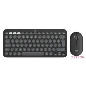 Logitech Pebble 2 Combo for Mac vezeték nélküli grafit billentyűzet  egér