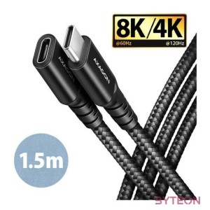 Axagon BUCM32-CF15AB 1,5m USB C fekete hosszabbító kábel