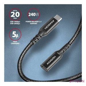 Axagon BUCM32-CF10AB 1m USB C fekete hosszabbító kábel