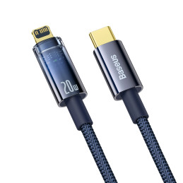 Baseus Explorer USB-C-Lightning kábel, 20 W, 1 m (kék)